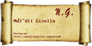 Mádli Gizella névjegykártya