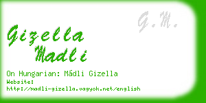 gizella madli business card